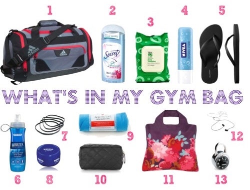Workout Essentials  What's In My Gym Bag? - menu